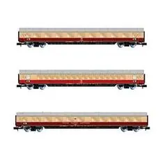 DB, 3-tlg. Set Reisezugwagen, TEE Bavaria, Rot/Beige