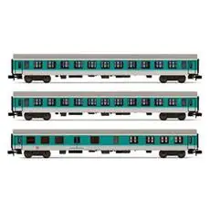 DB AG, 3-tlg. Set Nahverkehrswagen, Mintgrün/Weiß, bestehend aus 1 x ABDomsb und 2 x Bom