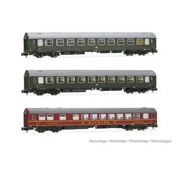 DR, 3-tlg. Set OSShD Typ B Reisezugwagen