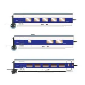 SNCF/RENFE, 3-tlg. Ergänzungsset, Talgo, Francisco de Goya (Paris-Madrid), Blau/Weiß