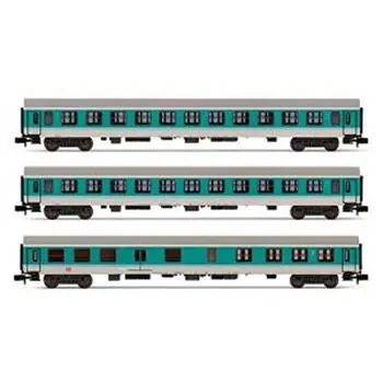 DB AG, 3-tlg. Set Nahverkehrswagen, Mintgrün/Weiß, bestehend aus 1 x ABDomsb und 2 x Bom