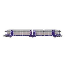 E-TRFSA/Transfesa, dreiachsiger Autotransportwagender Bauart Laeks MEGA CAR CARRIER, Silber