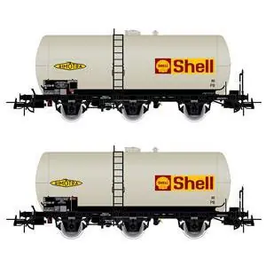 SNCF, 2-tlg. Set 3-achs. Kesselwagen, Shell