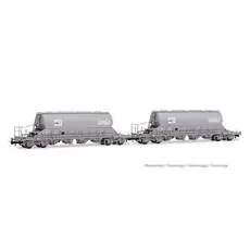 SNCF, 2er-Set, Taoos-Hopperwagen, DMI / Saint Gobain, grau, Ep. V SNCF, 2er-Set, Taoos-Hopperwagen, DMI / Saint Gobain, grau, Ep. V