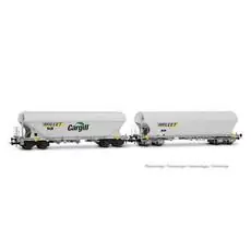 SNCF, zweiteilige Getreide-Hopper-Wagen MILLET, flache und abgerundete Wände, grau, Ep. VI SNCF, zweiteilige Getreide-Hopper-Wagen MILLET, flache und abgerundete Wände, grau, Ep. VI