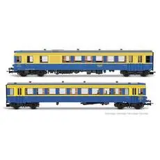 SNCF, 2er-Set, Dieseltriebwagen X 94630 Cannes-Ranguin, blau/gelbe Lackierung, Ep. IV SNCF, 2er-Set, Dieseltriebwagen X 94630 Cannes-Ranguin, blau/gelbe Lackierung, Ep. IV