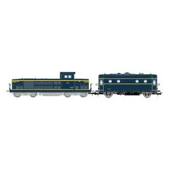SNCF, 040 DG-18, gelb/blau + chaudière 800 kg/h, SHmfp 568, bleu roi, Ep. III, DCC Sound