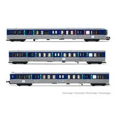 SNCF, 3-tlg Set RIO 80 Centre Reisezugwagen