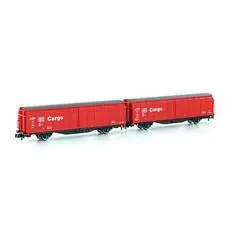 2er Set Schiebewandwagen Hbbillns DB Cargo, Ep.V