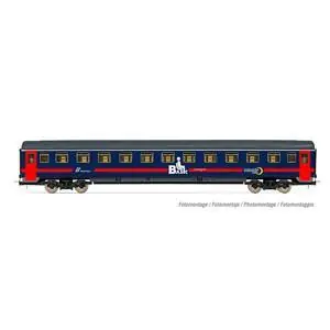 FS, 2. Klasse Wagen UIC-Z1, Blau, Intercity NotteBasic, mit rosa Streifen
