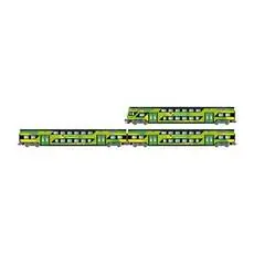FS Trenitalia, 3er-Set, Vivalto-Wagen (1 mit Führerstand + 2 Interm), neue Regionale-Lackierung FS Trenitalia, 3er-Set, Vivalto-Wagen (1 mit Führerstand + 2 Interm), neue Regionale-Lackierung