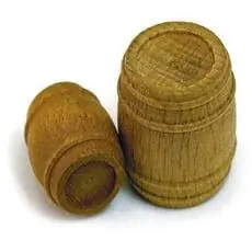 Fass, Walnuss, 22 x 19 mm, 6 Stück