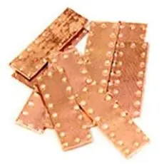 Kupferplatten, 7 x 8 mm, 50 Stück