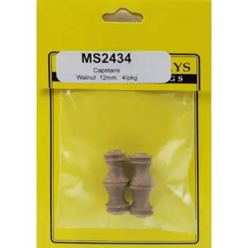 Winde, Walnuss, 20 mm, späte Ausführung, 4 Stück