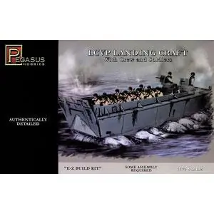 1/72 LCVP Landungsboot mit Figuren und Grundplatte