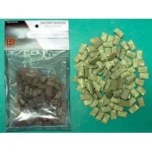28 mm Sandsäcke, Einzeln, bemalt
