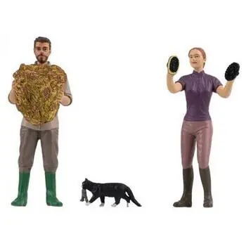 Pferdepfleger und Katze