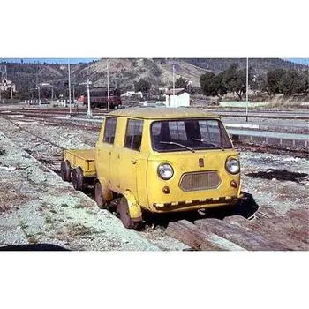 FS, Draisina Fiat 500 mit sechseckigem Gitter, gelb, DCC-Sound