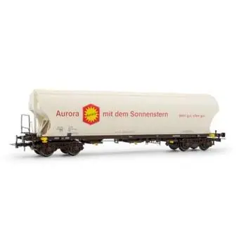 DB, 4-achs. Schwenkdachwagen mit gewölbten Silowänden