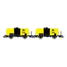 FS, 2er-Set, 2-Achs-Tenderwagen ENI, großer Tank,ohne Bremsführerstand, Ep. IV FS, 2er-Set, 2-Achs-Tenderwagen ENI, großer Tank,ohne Bremsführerstand, Ep. IV