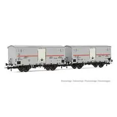 FS, 2-tlg. Set 2-achs. Kühlwagen Ifms mit Blechladetüren