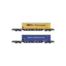 Mercitalia Intermodal, 2-tlg. Set 4-achs. Containerwagen Sgnss