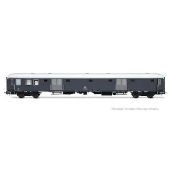 FS, UIC-X Gepäckwagen Typ 1968, 24au, originale grau, transparente Aussichtsseiten, Ep. IV