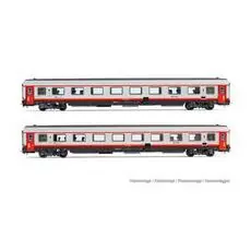 FS, 2-tlg. Set 1. Klasse Wagen Gran Confort, Progetto 901, Frecciabiancamit roten Einstiegen.