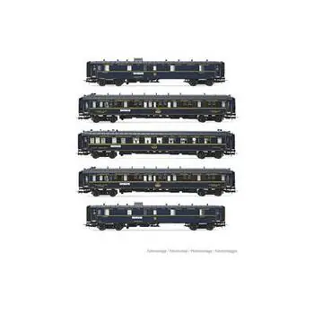 CIWL, 5-tlg. Set Orient Express Wagen, zum 140. Jahrestag