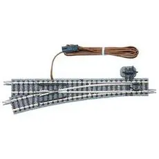 Elektrische Weiche, links, in Schotterbettung