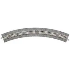 4 Gleise, gebogen, mit breiter Schotterbet., 45°, r 345 mm