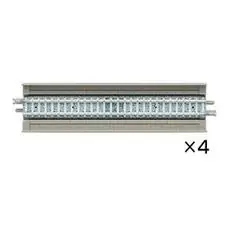 4 Gleise, gerade, in Beton-Viaduktbettung, je 140 mm