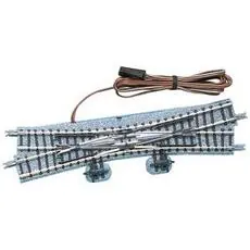 Elektrische Weiche, links, in Schotterbettung