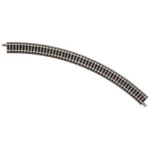 4 Gleise, gebogen, in Schotterbettung, 45°, r 317 mm
