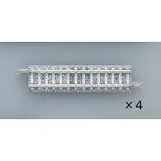 4 Gleise, gerade in Schotterbettung, je 18,5 mm lang 4 Gleise, gerade in Schotterbettung, je 18,5 mm lang