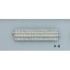 4 Gleise, gerade mit breiter Schotterbettung, je 140 mm. 4 Gleise, gerade mit breiter Schotterbettung, je 140 mm.