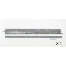 4 Gleise, gerade mit breiter Schotterbettung, je 280 mm 4 Gleise, gerade mit breiter Schotterbettung, je 280 mm