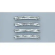 4 Gleise, gebogen, in Schotterbettung, 15°, r541 mm 4 Gleise, gebogen, in Schotterbettung, 15°, r541 mm