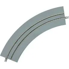 4 Tram-Gleise, gebogen, Mini Curved, mit breiten Betonbett