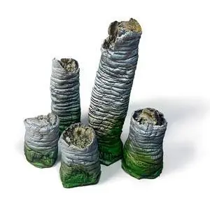 1/35 Abgebrochene Palmenstämme, 5 Stück