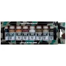 Farb-Set, Set 2 - Panzer - Holz, Leder u. Matrizen, 8x 17 ml *