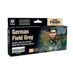 Farb-Set, Deutsches Uniformgrau, WWII, 8 x 17 ml