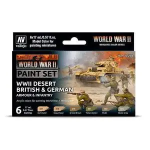 Farb-Set, Deutsche & Britische Infanterie, Wüstenfarben WWII