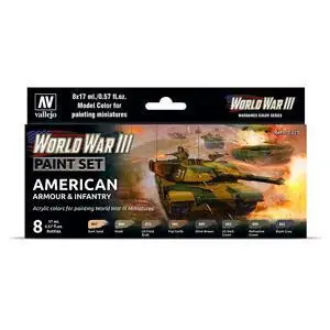 Farb-Set, US-amerikanische Panzerung und Infanterie, WWIII *
