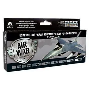 Farb-Set, USAF Grau-Schemata ab 1970, 8 x 17 ml
