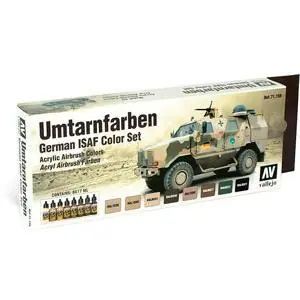 Farb-Set, Umtarnfarben-Set, NATO Tarnung, 8 x 17 ml