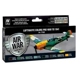 Farb-Set, Luftwaffe, Vorkriegszeit bis 1941, 8 x 17 ml