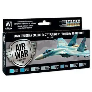Farb-Set, Su-27 Flanker, 8 x 17 ml