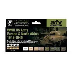 Farb-Set, WWII US Army Europa & Nordafrika, 1942 - 1945