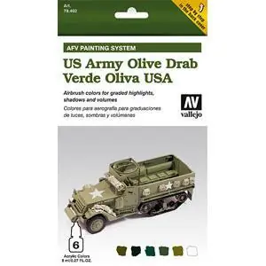 Farb-Set, US Olivgrau, 6 x 8 ml